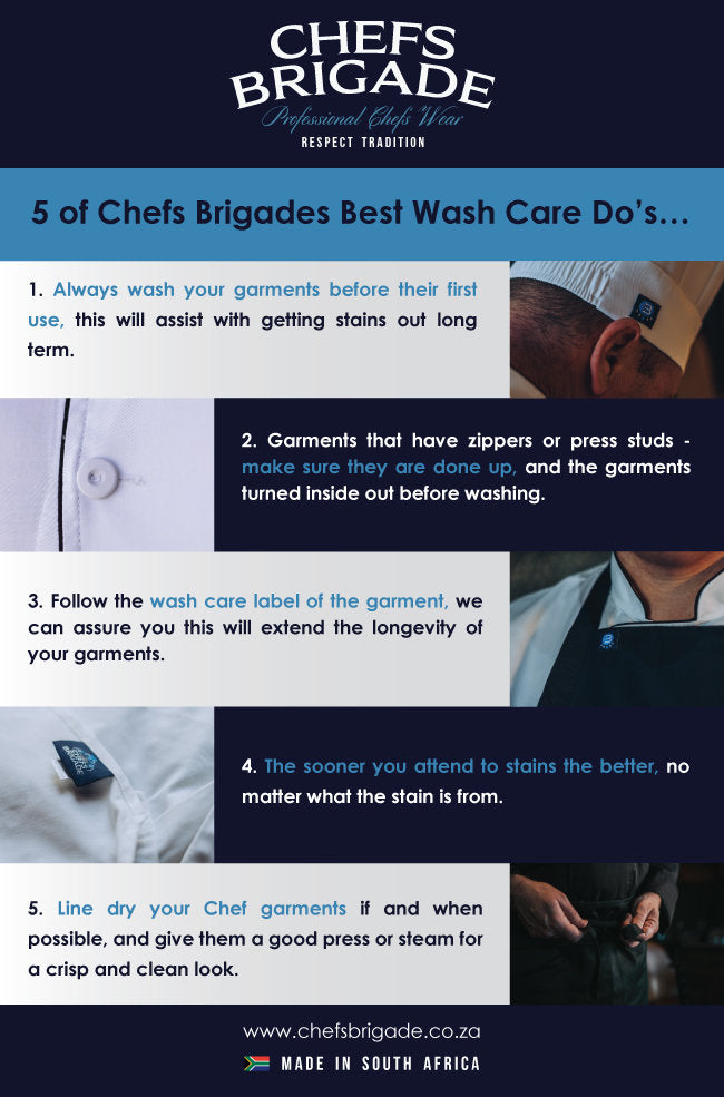 5 of Chefs Brigades Best Wash Care Do's …