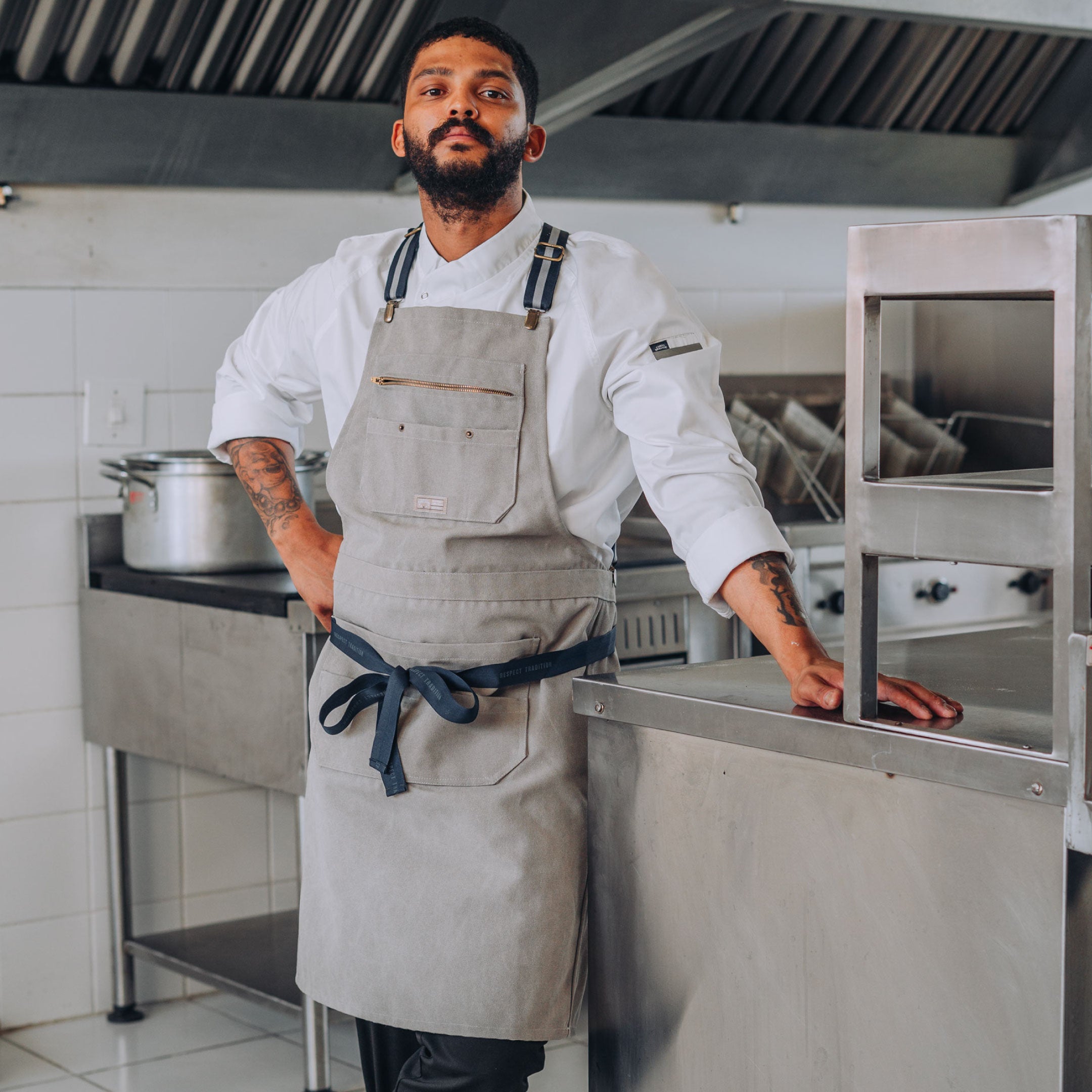 Bridgerton Grey Apron