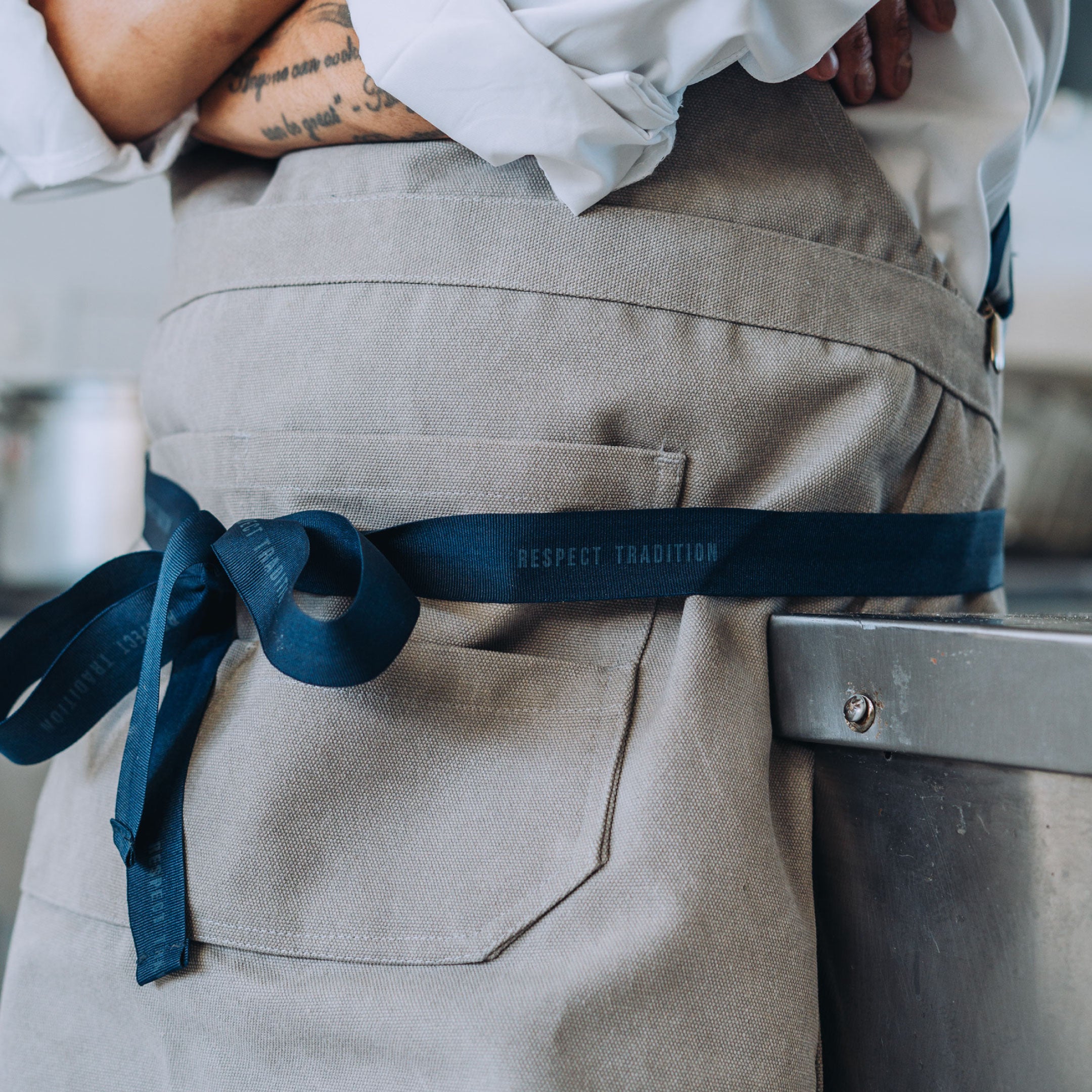 Bridgerton Grey Apron