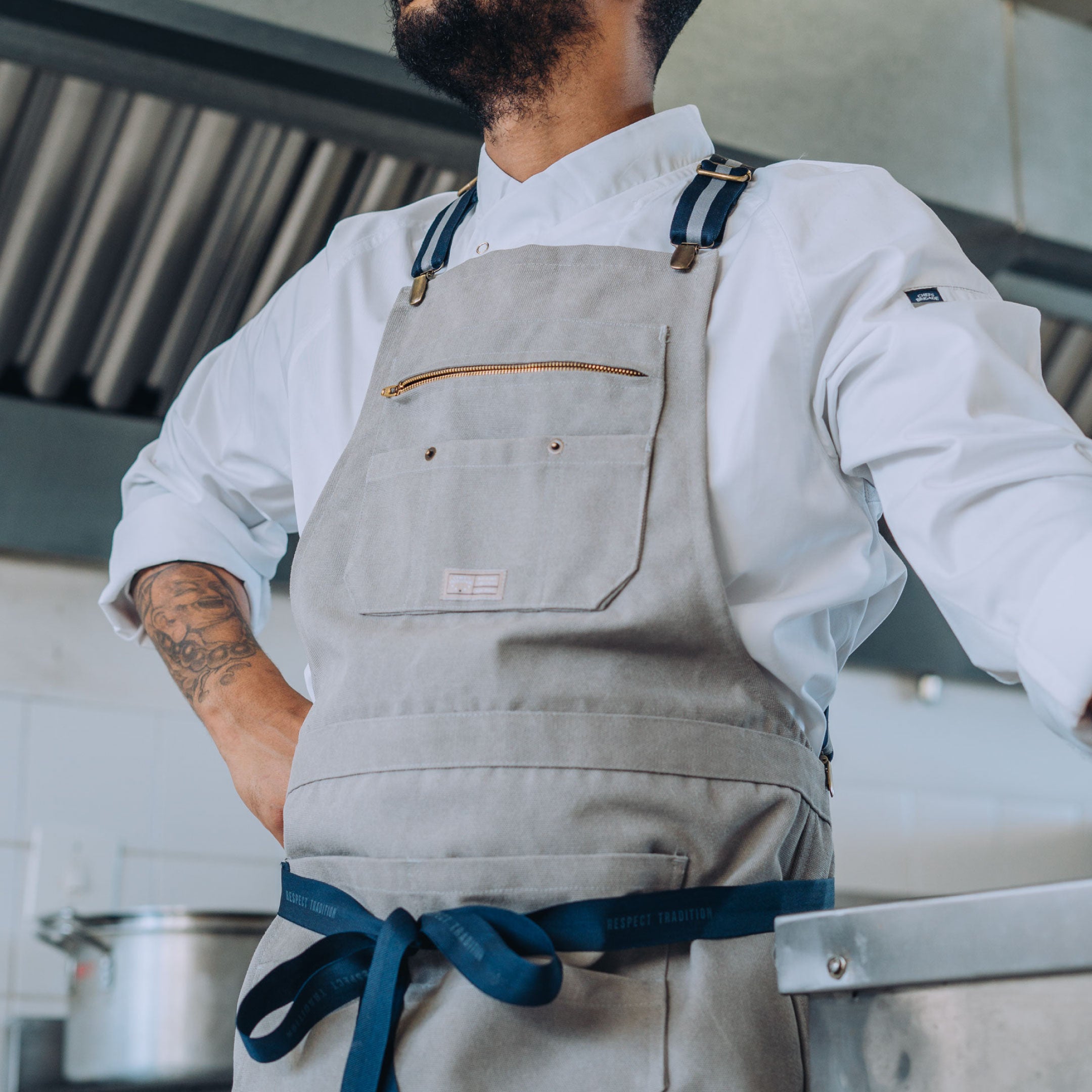 Bridgerton Grey Apron
