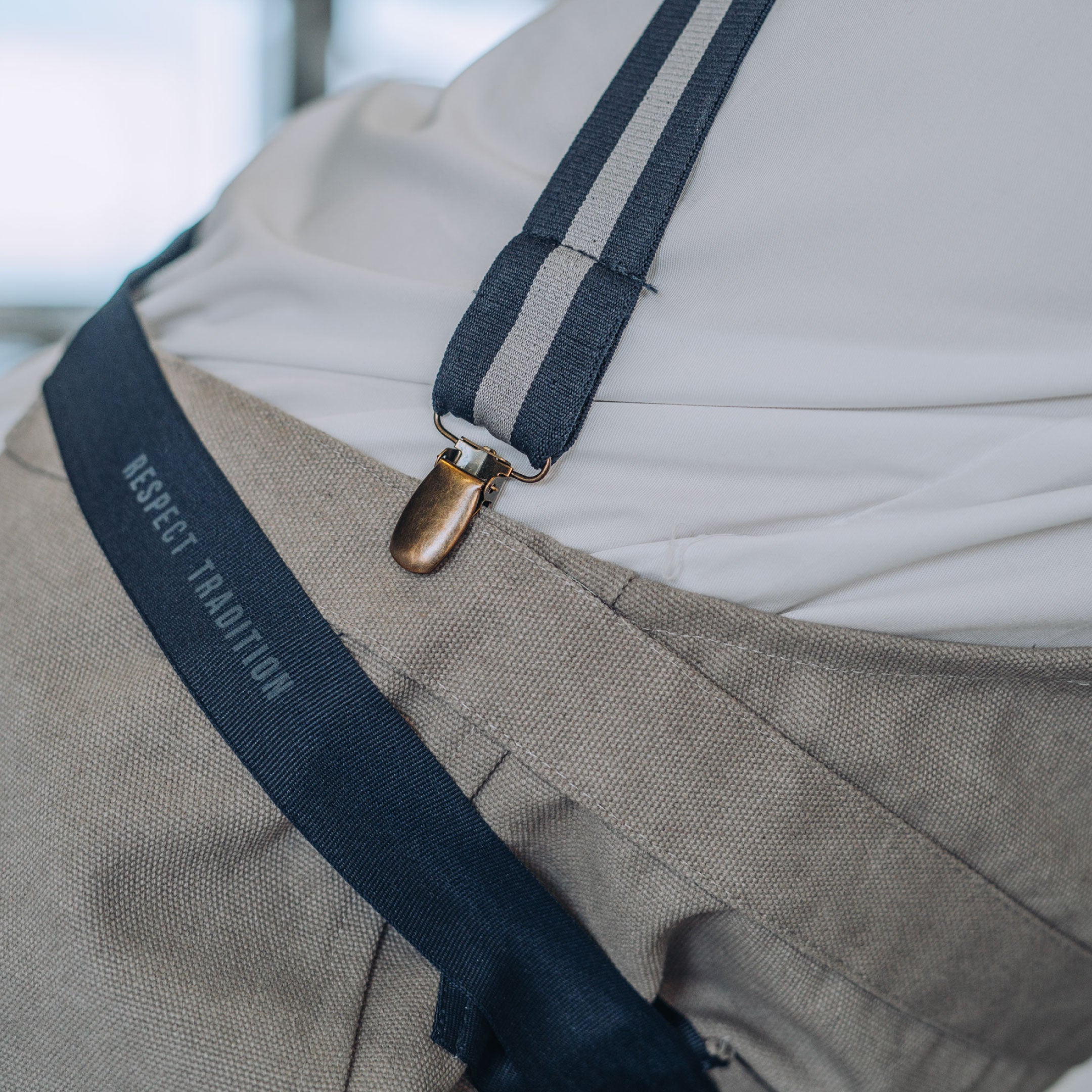 Bridgerton Grey Apron