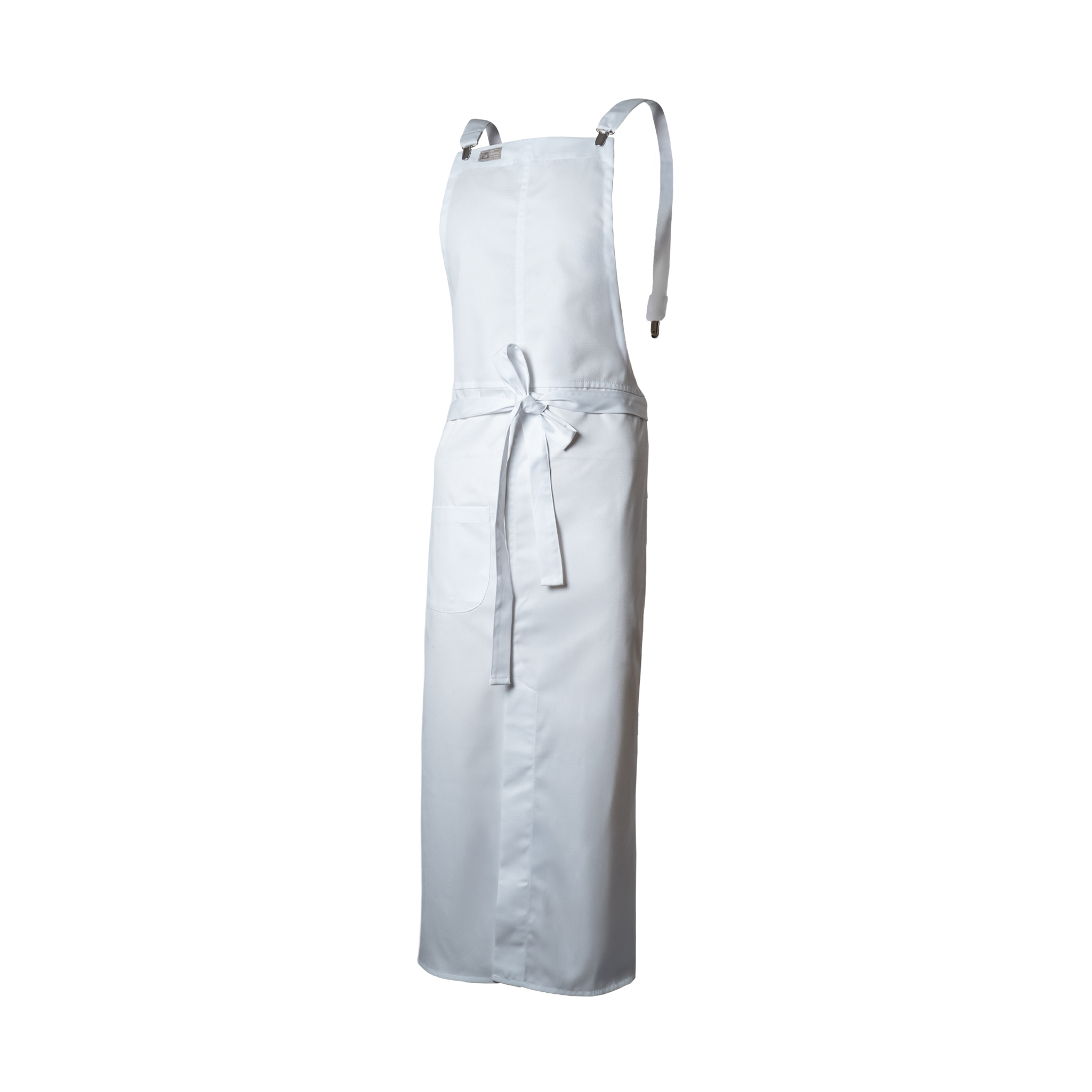 White apron with straps on a white background