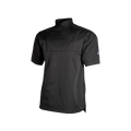 Black chef's jacket on a white background