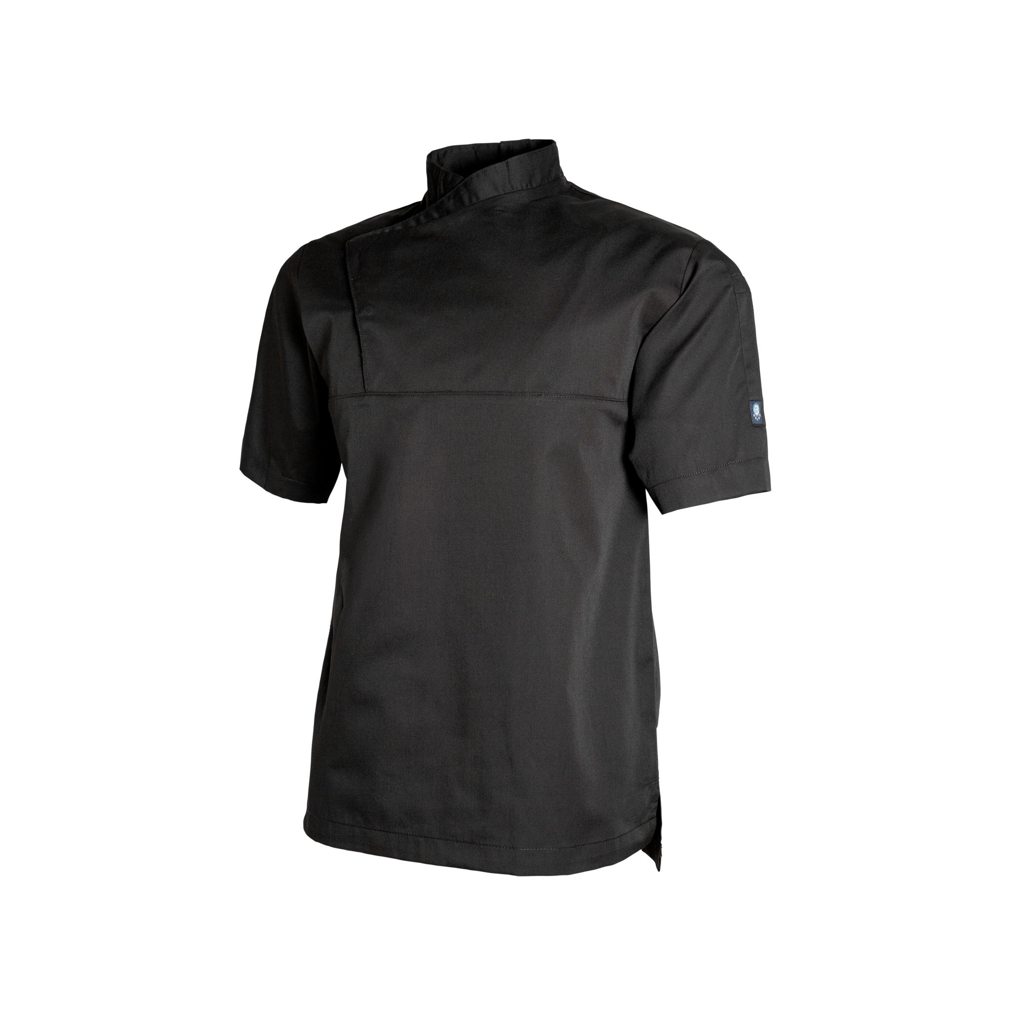 Black chef's jacket on a white background