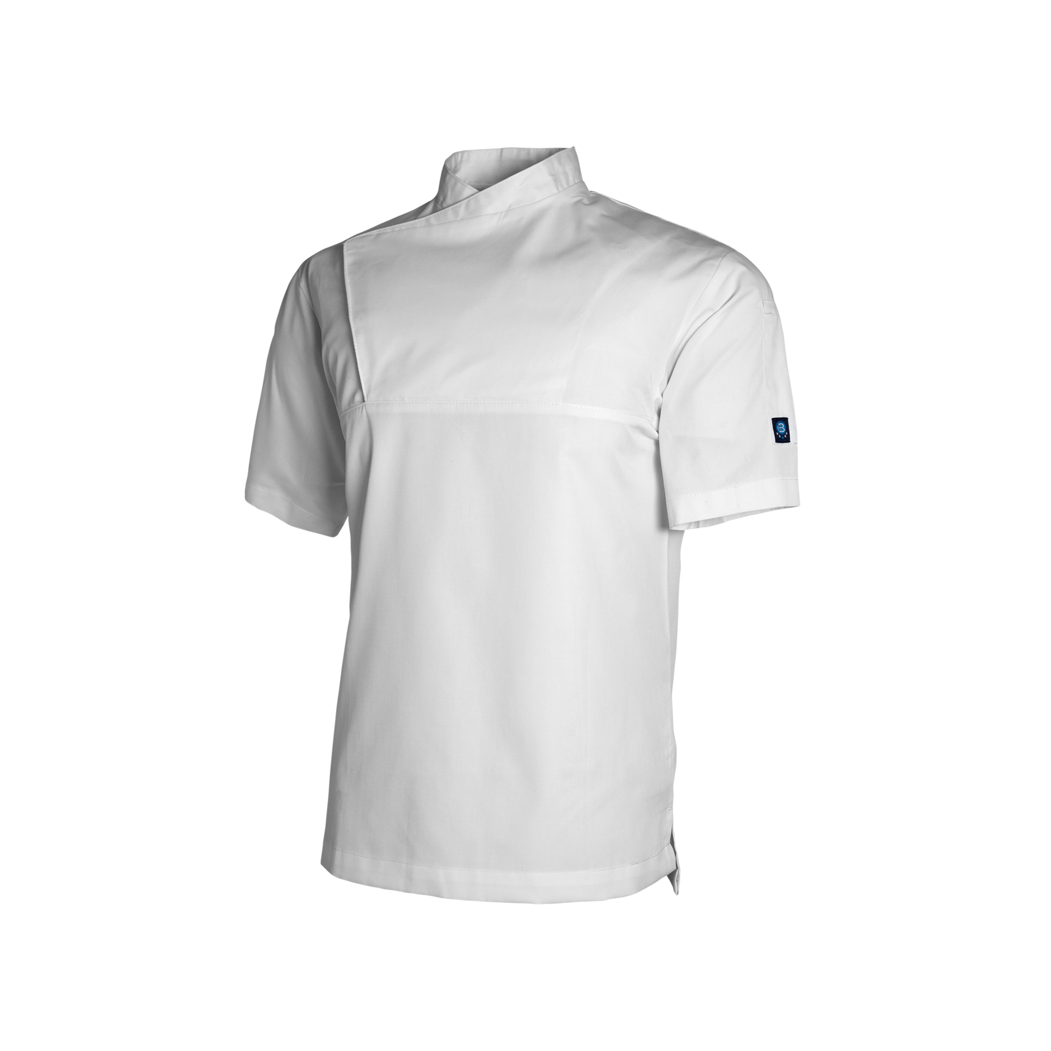 White chef's shirt on a white background