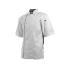 White chef's jacket on a white background