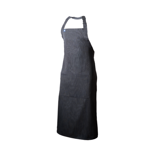 Black pinstriped apron