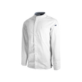 White jacket with a gray collar on a white background
