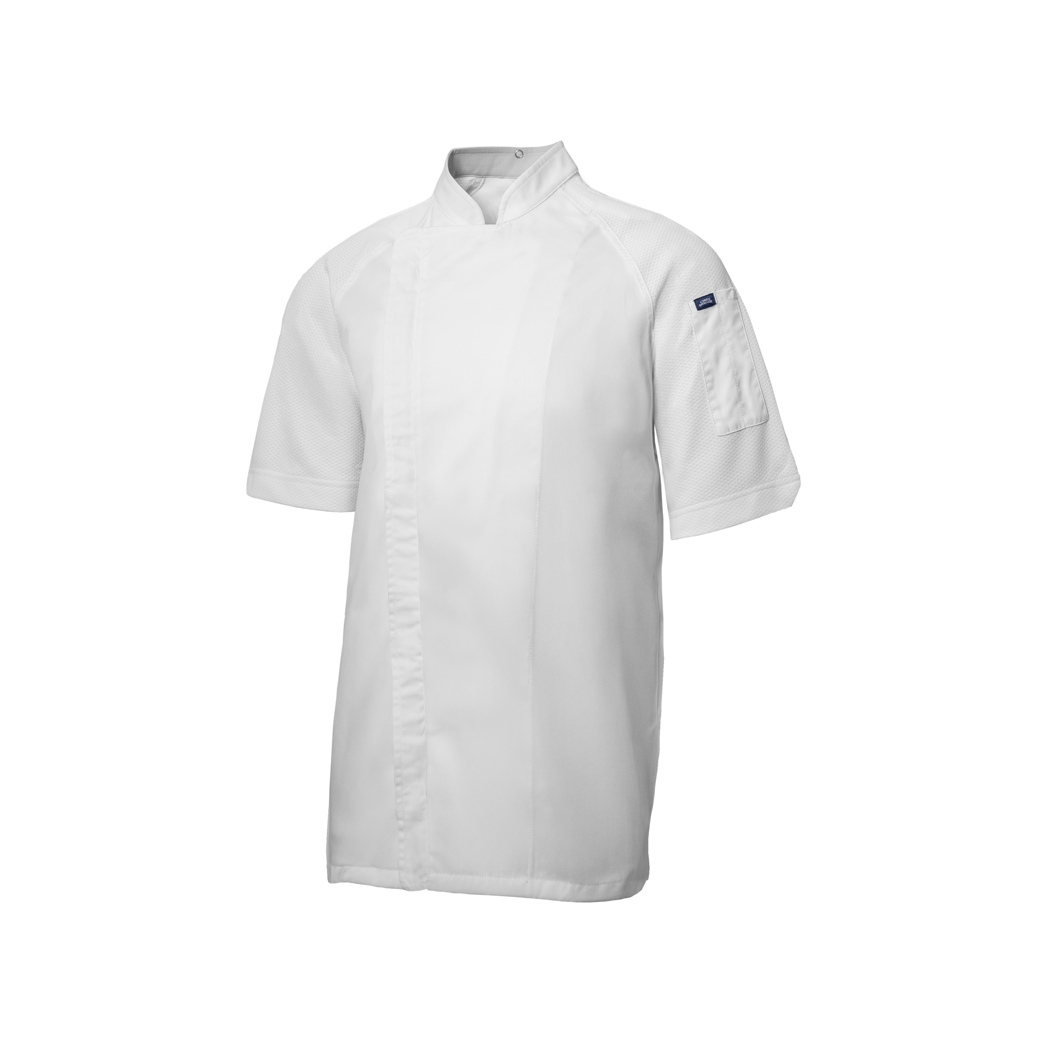 White chef's coat on a white background