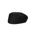 Black chef's hat on a white background