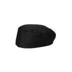 Black chef's hat on a white background