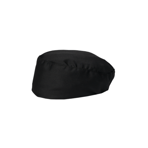 Black chef's hat on a white background