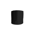 Black chef's hat on a white background
