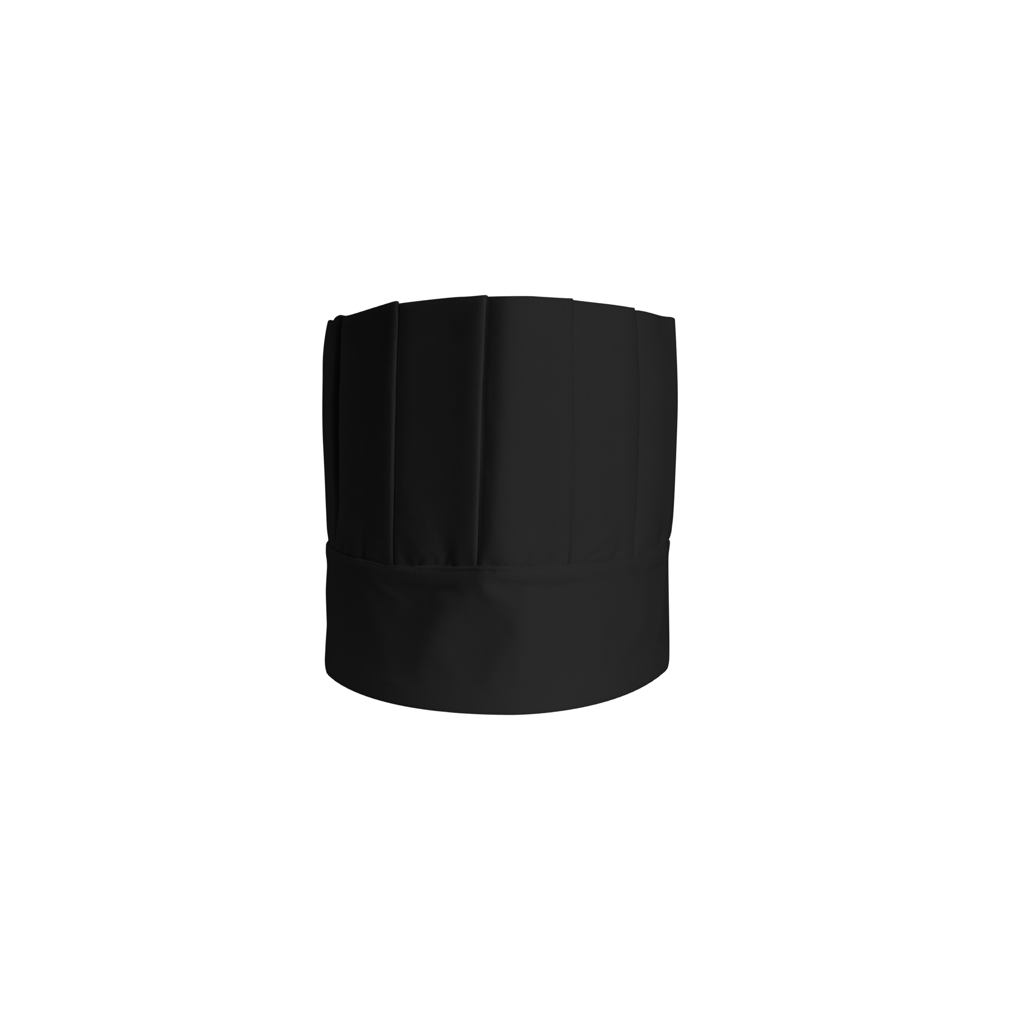 Black chef's hat on a white background