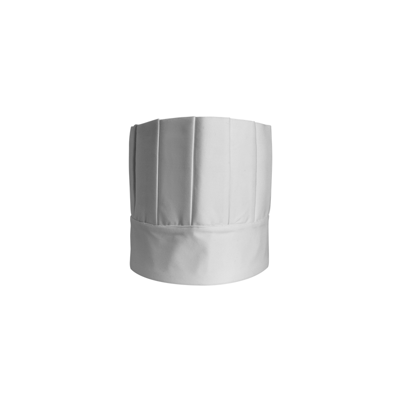 White chef's hat on a white background