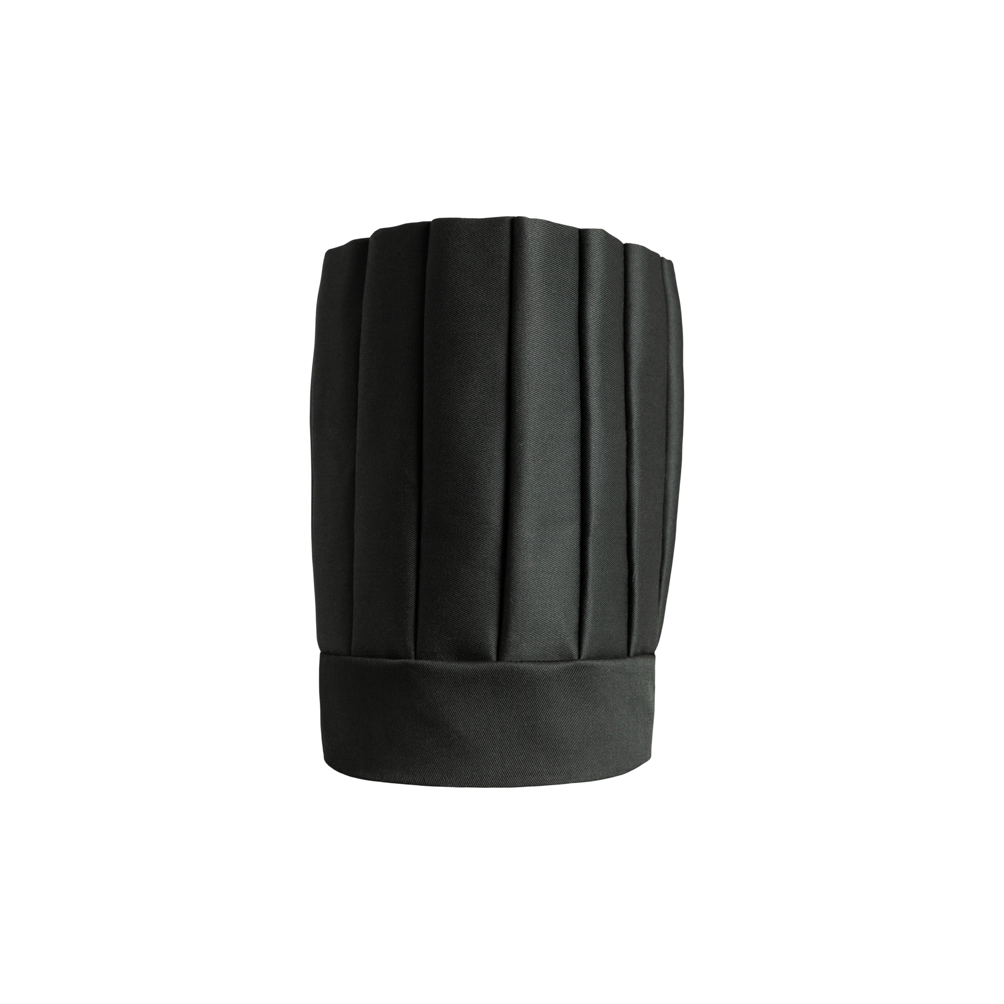 Black chef's hat on a white background