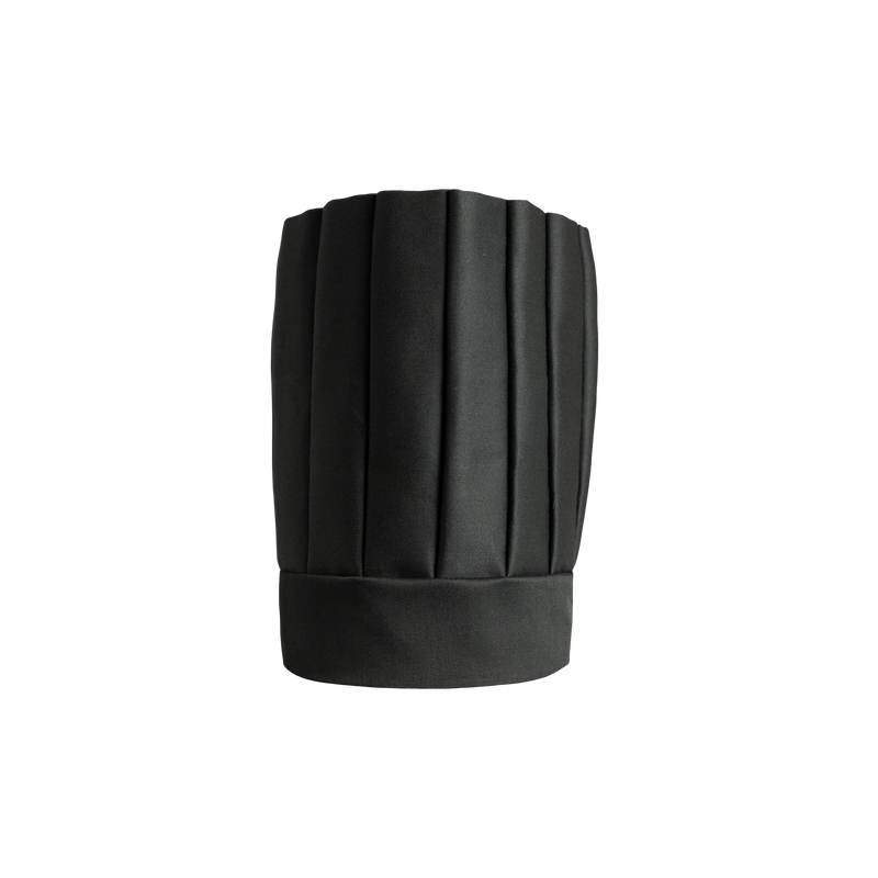 Black chef's hat on a white background