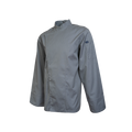 Gray chef's jacket on a white background