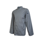 Gray chef's jacket on a white background