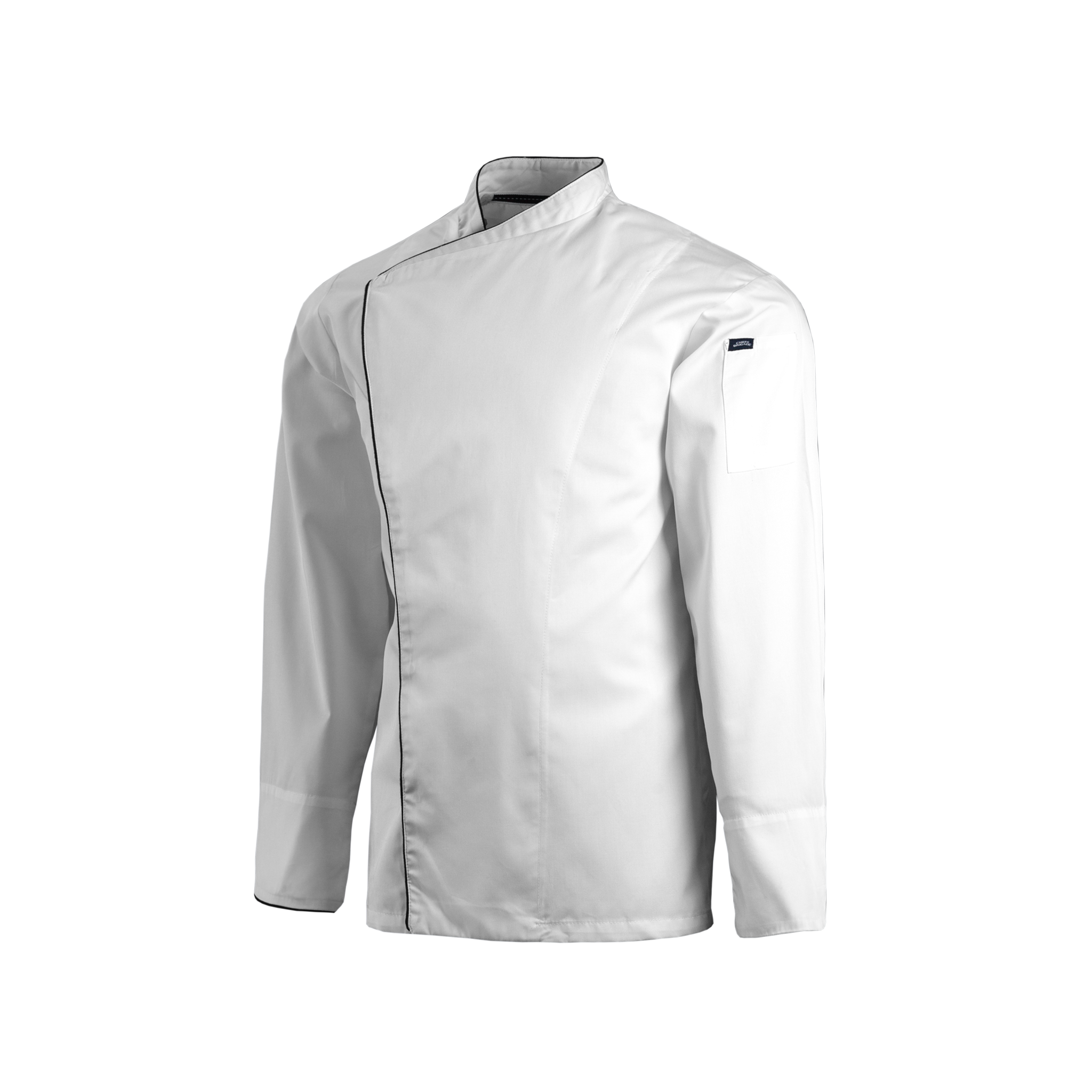 White chef's jacket on a white background