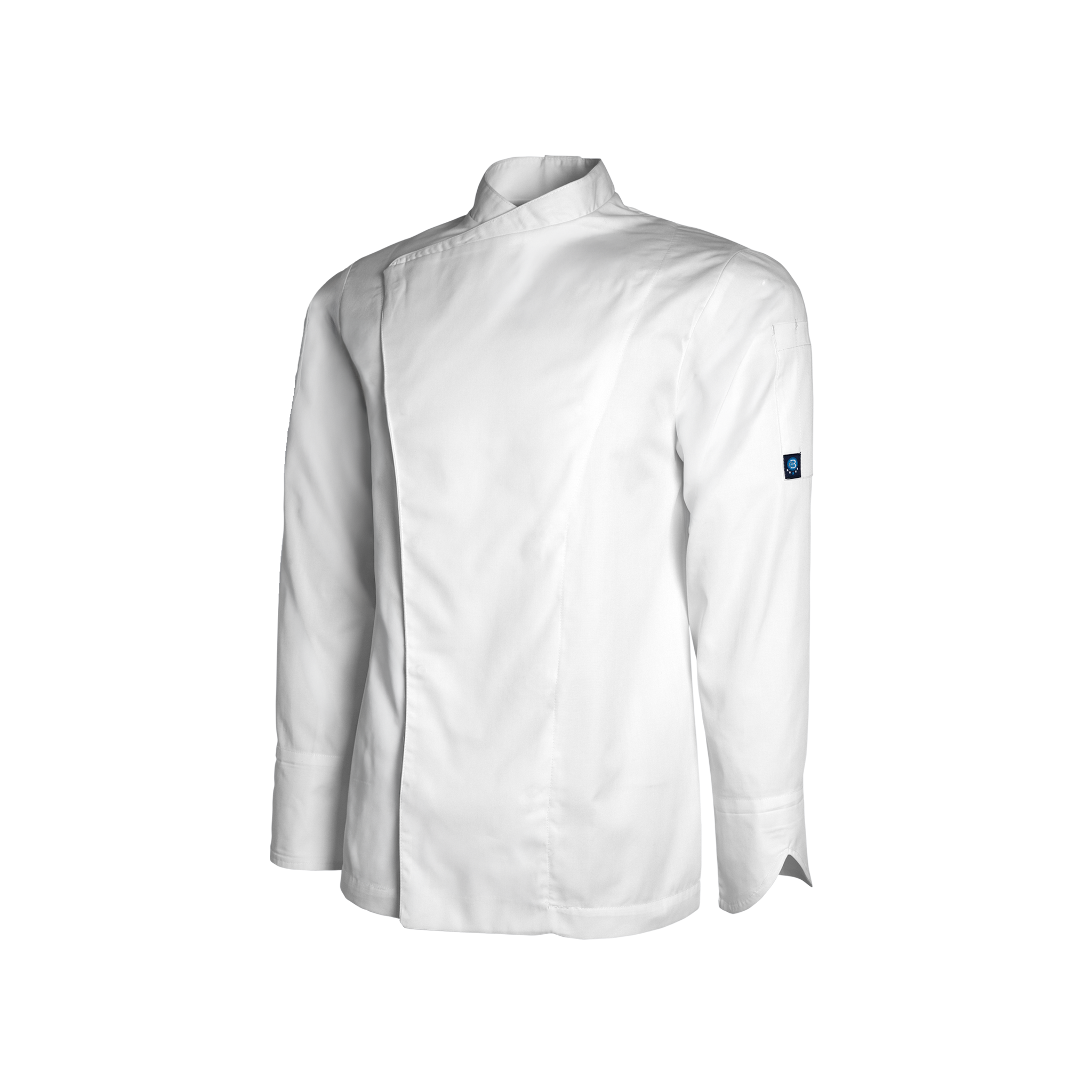 White chef's coat on a white background
