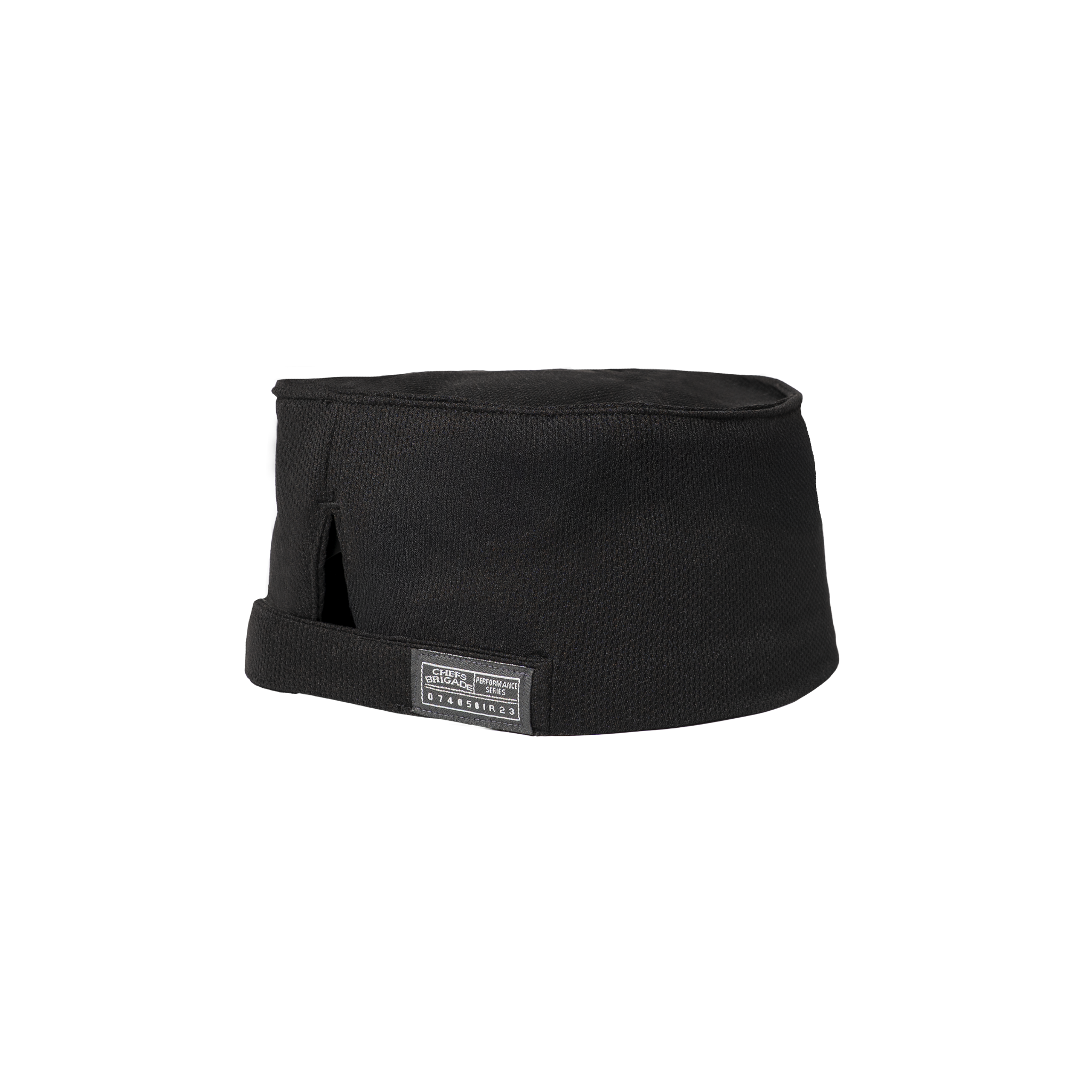 Black chef's hat on a white background