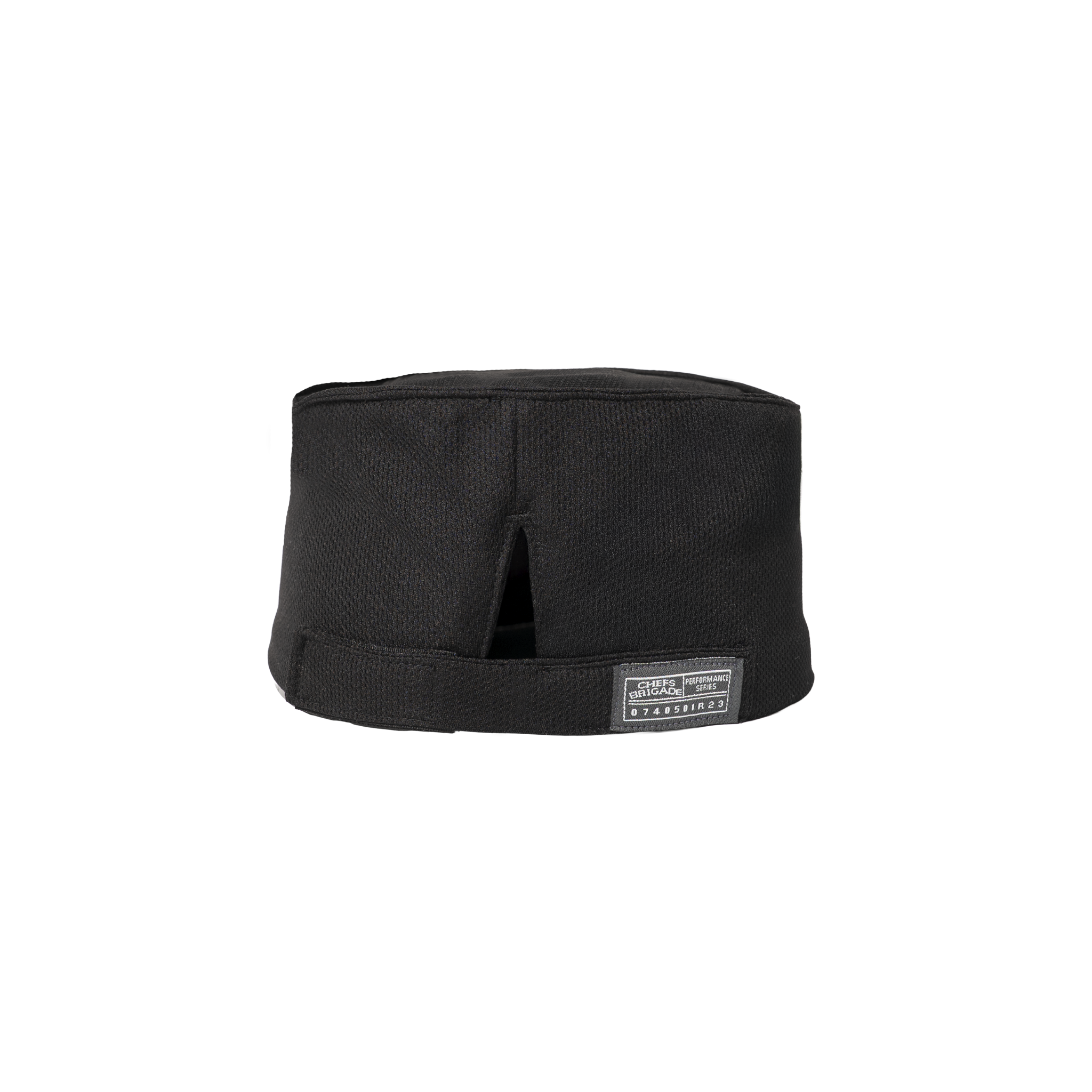 Black chef's hat on a white background