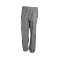 Black and white checkered pants on a white background
