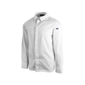 White dress shirt with a brand logo on a white background