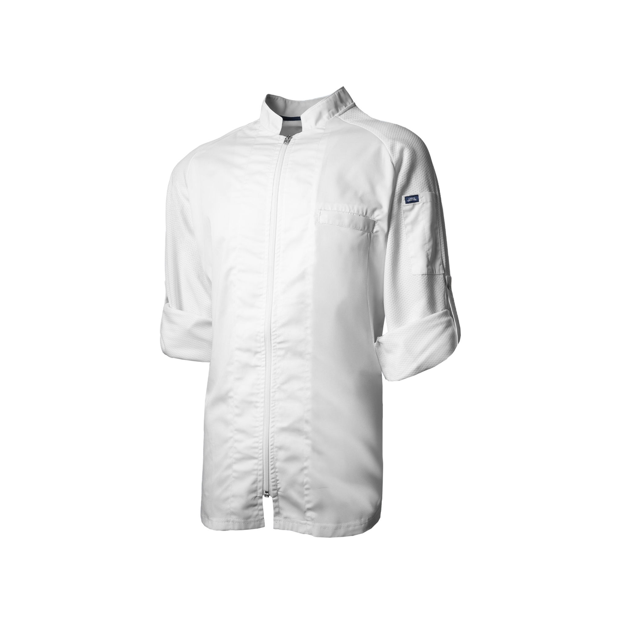 White chef's coat on a white background