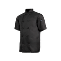 Black chef's jacket on a white background
