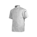 White chef's jacket on a white background