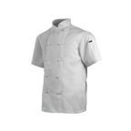 White chef's jacket on a white background