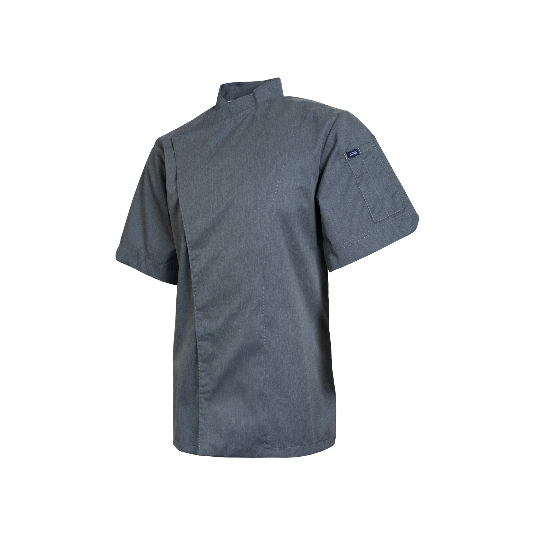 Gray chef's coat on a white background