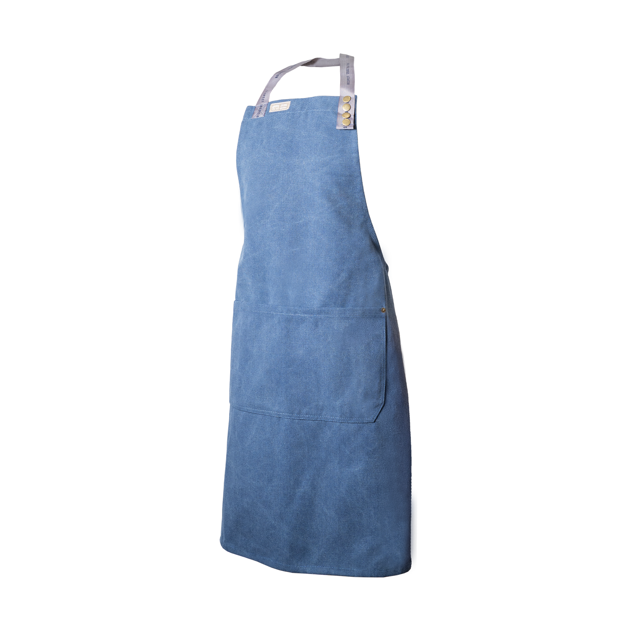Blue apron on a white background